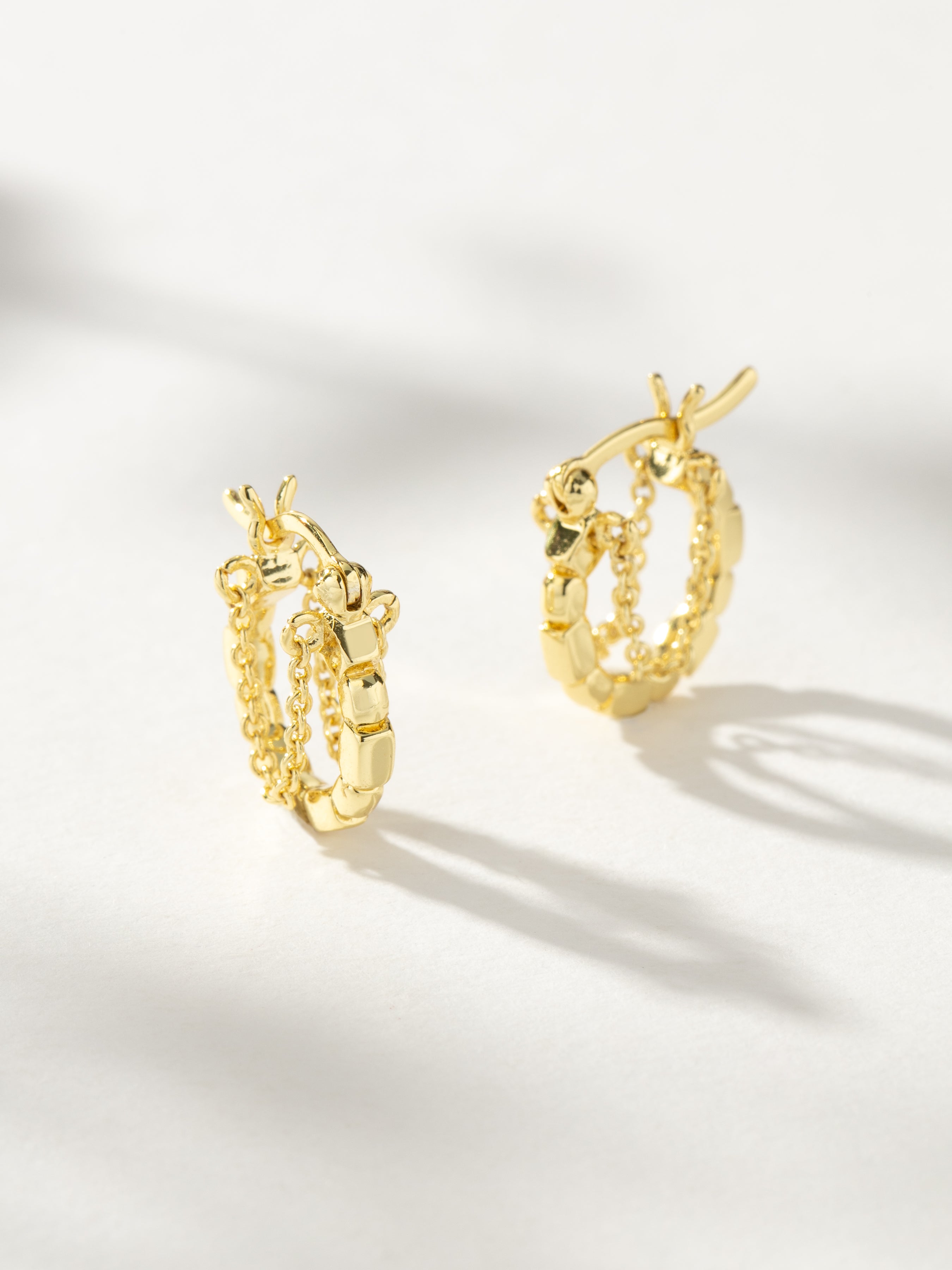 Risk Chain Huggie Earrings