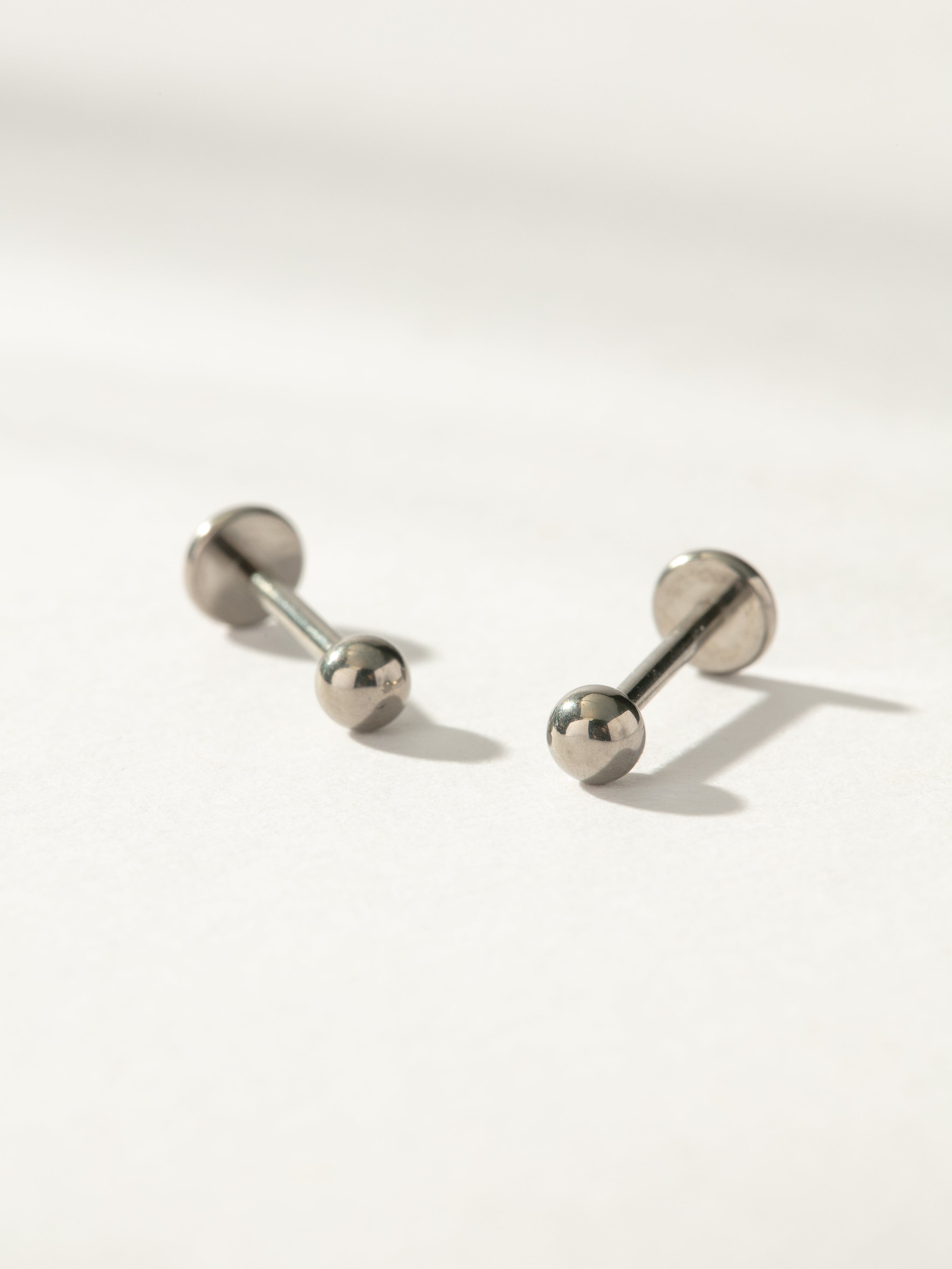 Titanium Ball Flat Back Earring