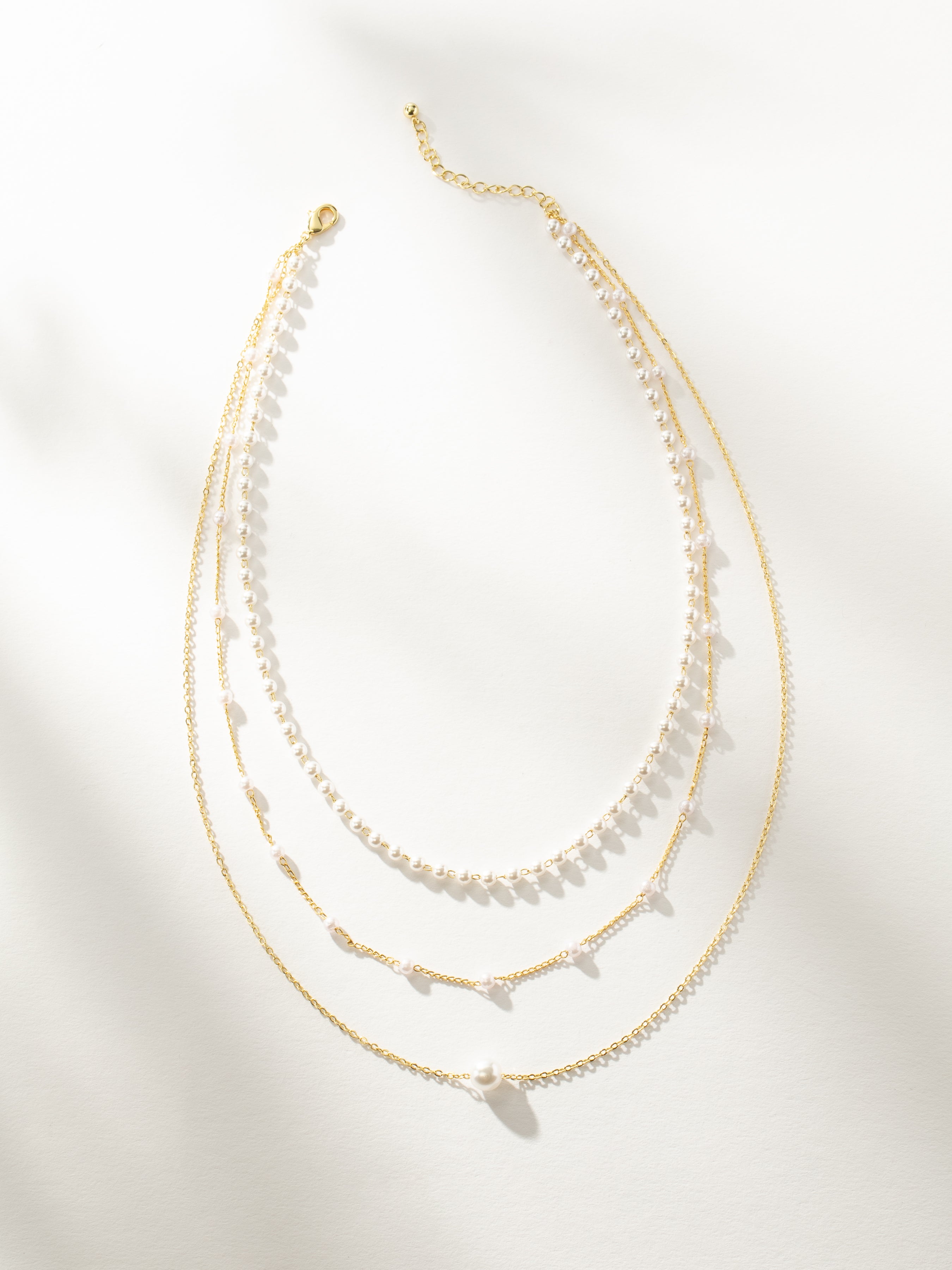 Triple Layer Pearl Necklace