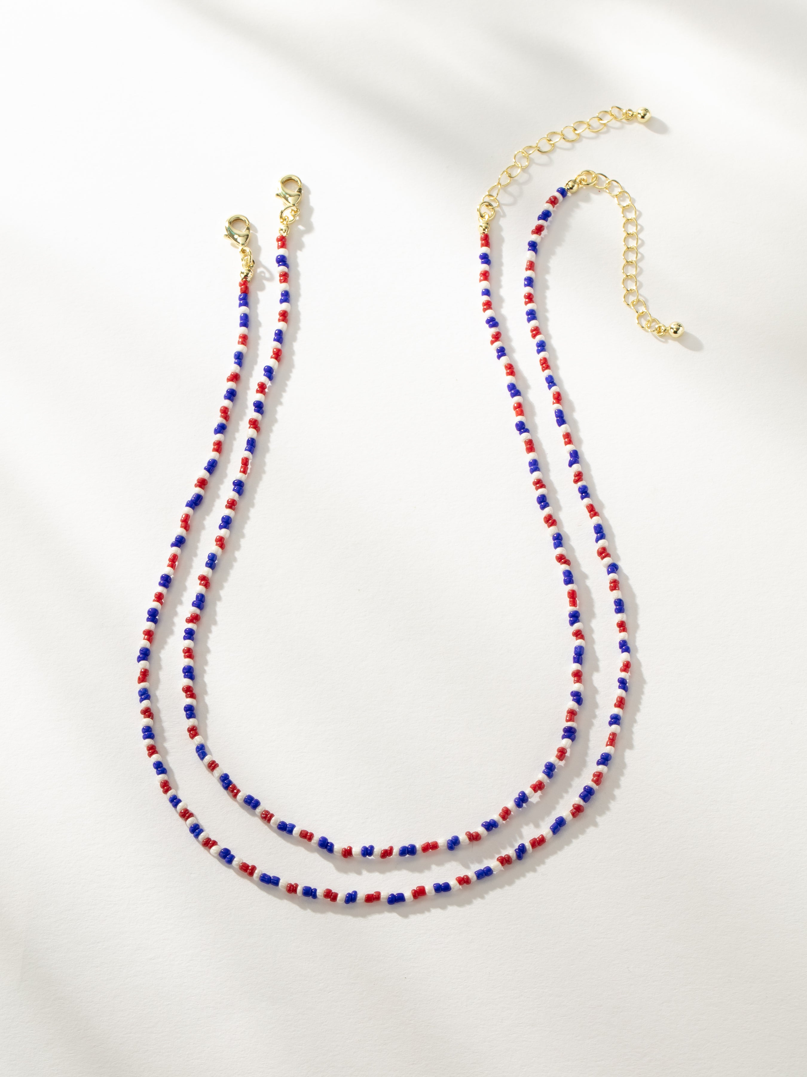 Old Glory Beaded Necklace (Set of 2)